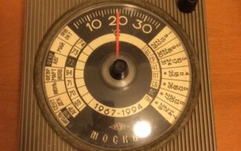 Stary termometr i kalendarz rewersowy ZSRR USRR Moskwa