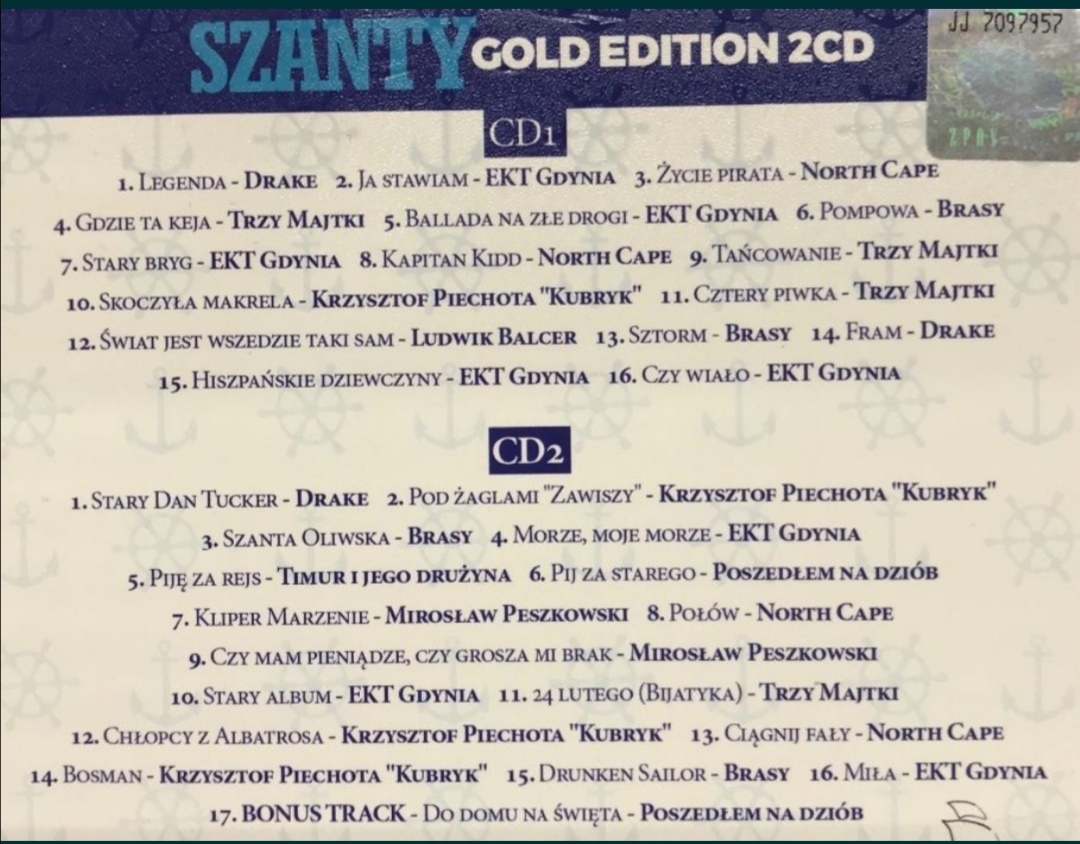Szanty Gold Edition – 2CD – Hity morskie