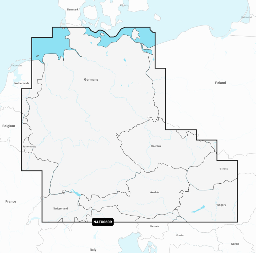 Mapa Navionics+ Regular NAEU060R (Niemcy, jeziora i rzeki)