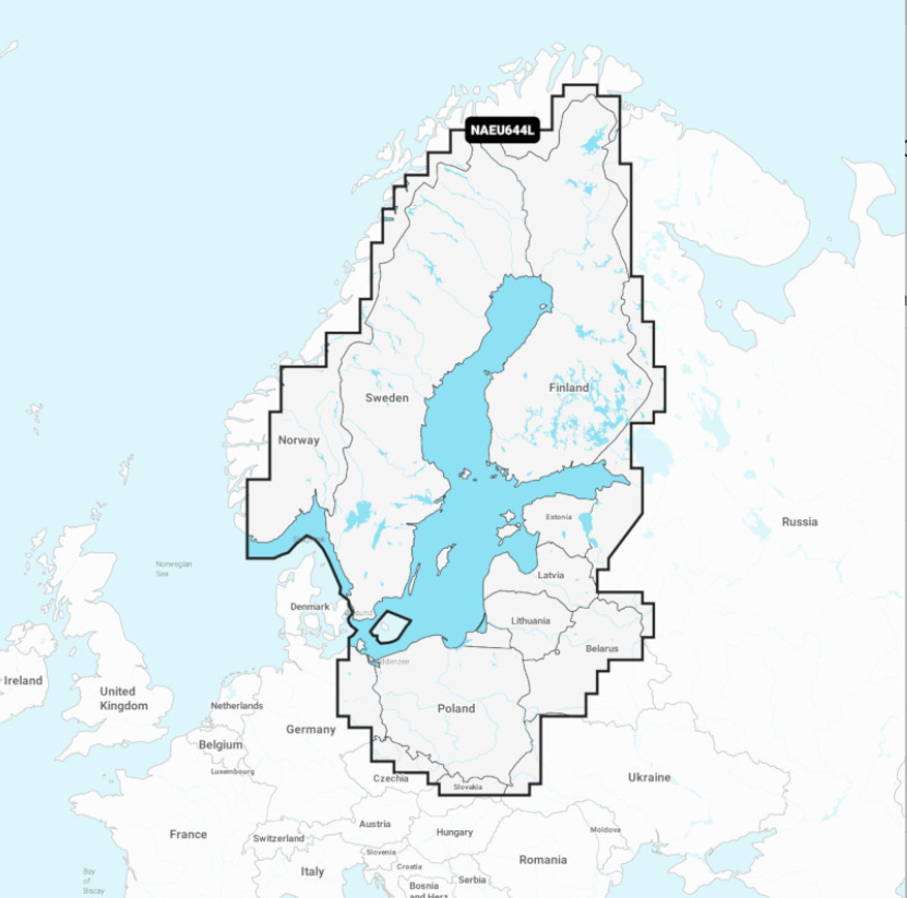 Mapa Navionics+ NAEU644L Bałtyk, Finlandia, Szwecja,Norwegia